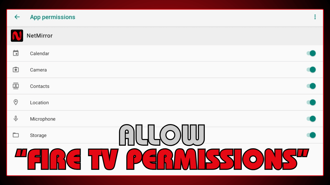Allow Fire TV Permissions