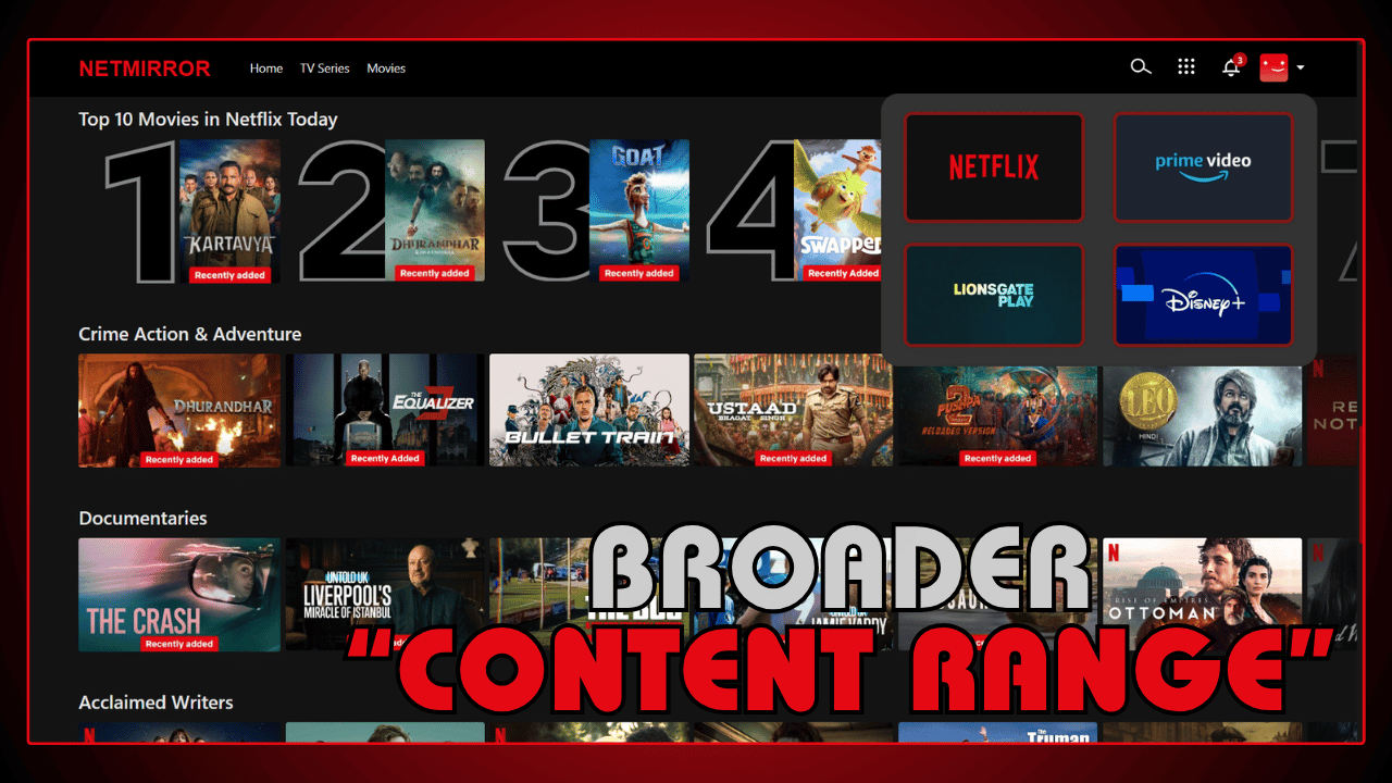 Broader Content Range Than Single Platforms