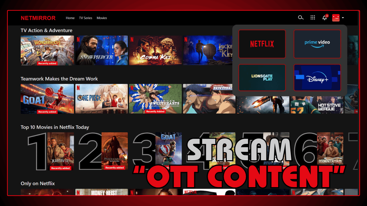 Stream OTT Content on Big Screen