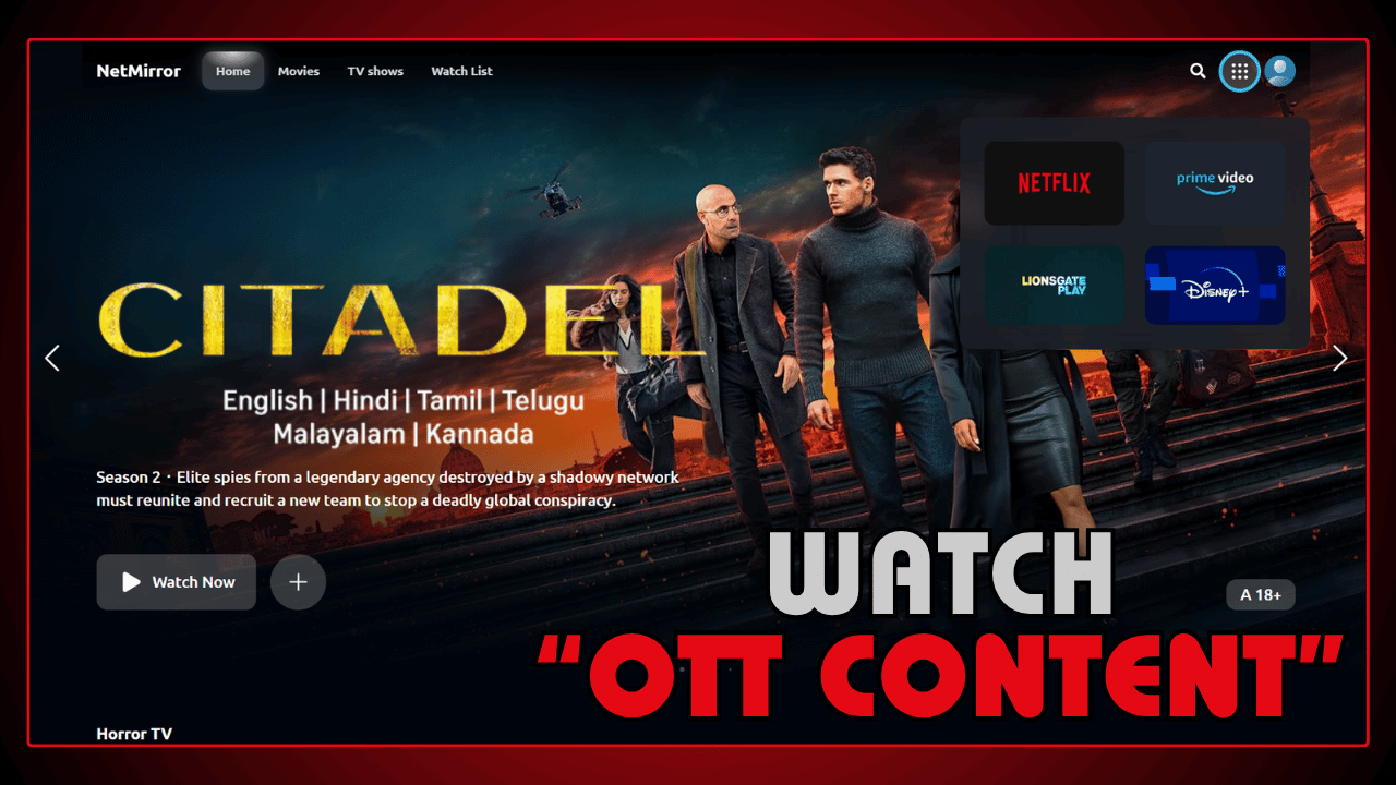 Watch OTT Content on PC