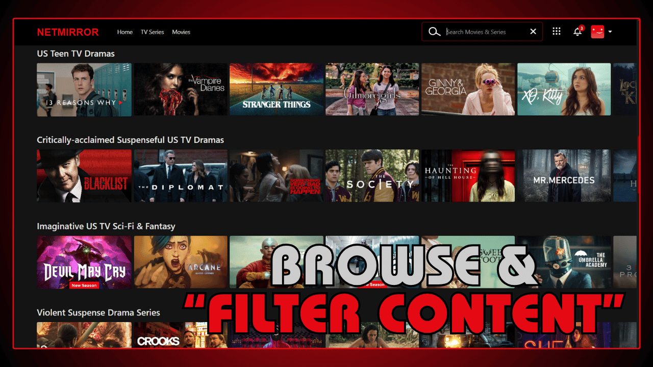 Browse and Filter Content
