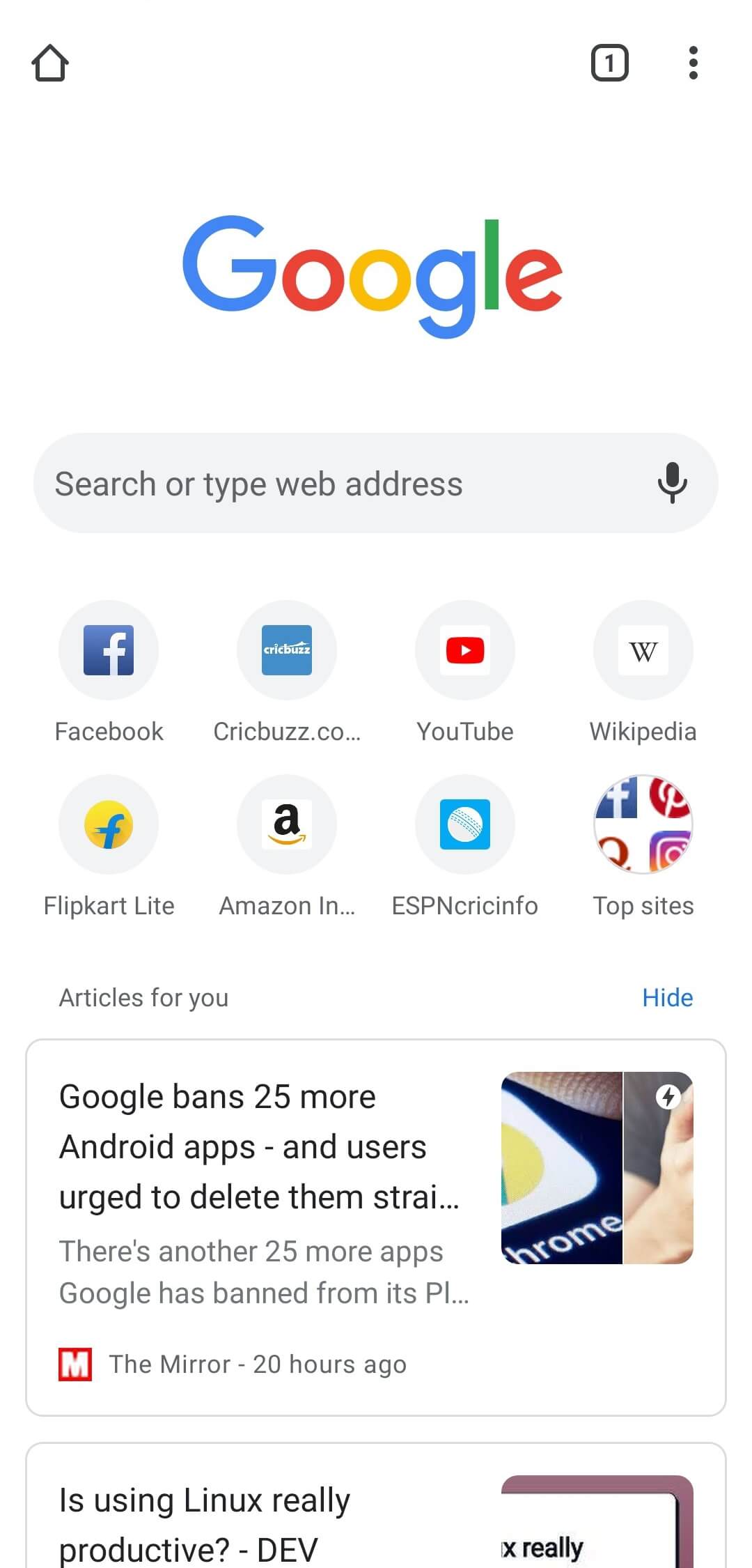 Open Chrome on Android