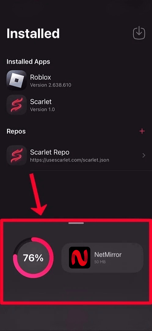 Install NetMirror Through Scarlet
